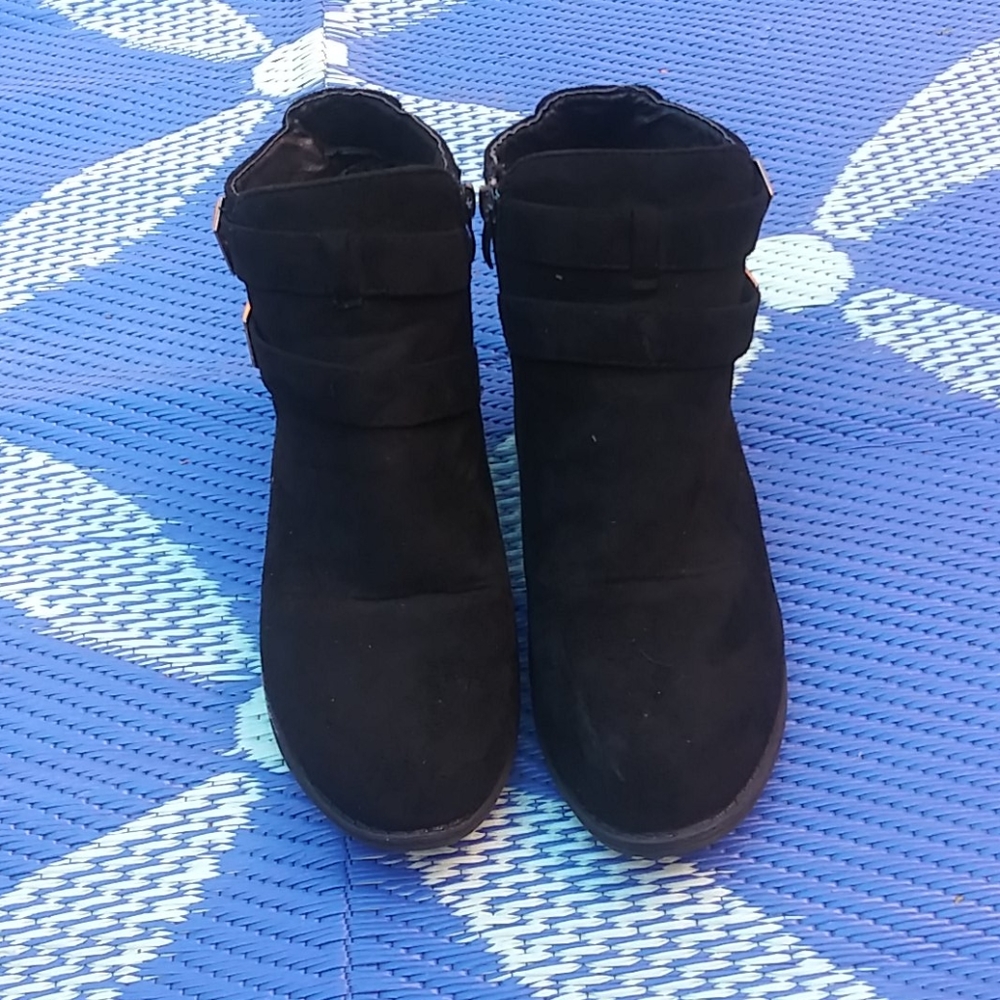 Belladia black suede sandy boot - Picture 3 of 6